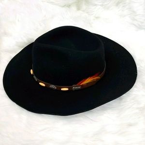 Vintage Road Warrior 2x fur blend  hat Outback Size 6 7/8 Wool Blend